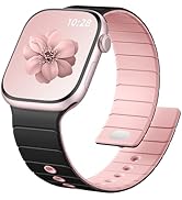Charlam Silicone Magnetic Band Compatible with Apple Watch Bands for Women 40mm 38mm 41mm 42mm 44...