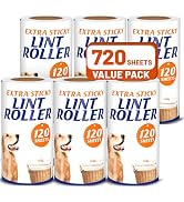 Extra Sticky Lint Roller Refills, Refill Pack (No Handle Included), 720 Sheets Total, 3.9 inch Re...