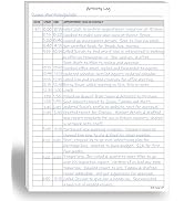 Activity Log Notepad, 60 Page Planning Pad to List a Task, Action or Contact. Track Time, Timesheet