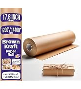 Purple Papers Natural Craft Wrapping Paper Roll 17.8" x 1200 ft| Brown Perfect Craft Paper for Vo...