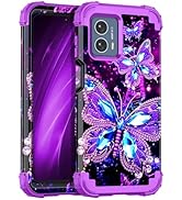 Hekodonk for Moto G 5G 2024 Case,Glow in The Dark Three Layer Heavy Duty Shockproof Protection Ha...
