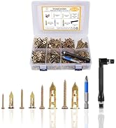 Jyphorixal 420Pcs Self Drilling Drywall Anchors with Screws Kit,Zinc Plated Steel,4 Sizes Expansi...