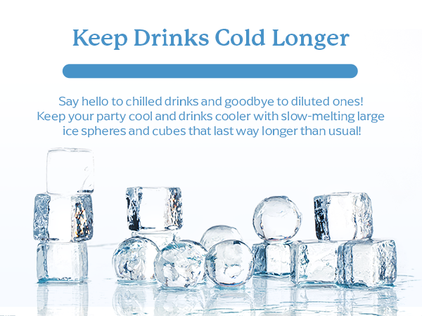 group of ice cubes and ice balls made with silicone ice cube tray