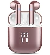 Wireless Earbuds, Bluetooth 5.3 Headphones with 4-Mics Clear Call and ENC Noise Cancelling, Bluet...