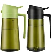 Oil Sprayer for Cooking 16oz,2 in 1 Olive Oil Dispenser and Oil Sprayer - 470ml Olive Bottle Spra...