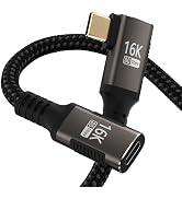 usbc extension cable right angle short 2FT Compatible with Thunderbolt 5/4/3 extender 80Gbps Data...
