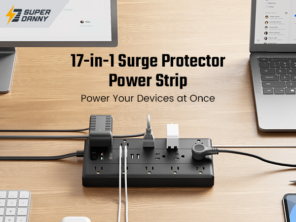 flat plug extension cord with multiple outlets