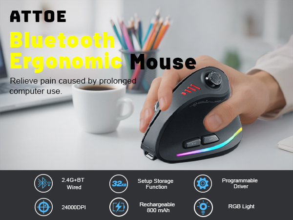 Bluetooth Ergonomic Mouse