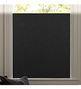 rabbitgoo Total Blackout Window Film, Sun Blocking Room Darkening Black Window Cling, Static Clin...