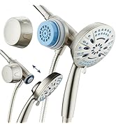 AquaCare Magneton 8-setting Magnetic Docking Hand Shower with Built-in Shower Filter - ON/OFF Fil...