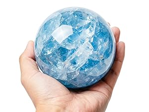 crystal sphere set celestine