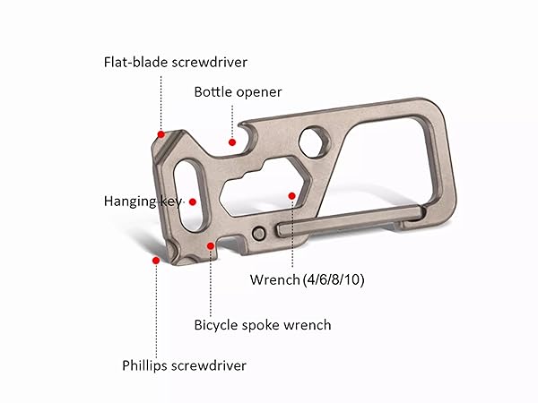 Titanium Multi-Functional Keychain