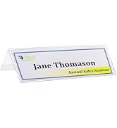 C-Line Plastic Name Tent Holders, 2-1/2 x 8-1/2 Inches, Clear, Pack of 25 (87597)