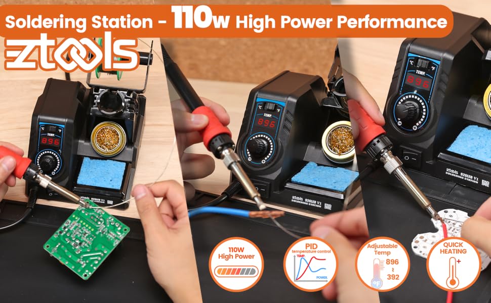 Using EZTOOLS 110W soldering station soldering have good preformance