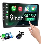 Haudio 9 inch Wireless Double Din Car Stereo,with Apple CarPlay and Android Auto Radio Screen,wit...