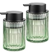 Amolliar Foaming Soap Dispenser, Plastic Pump & Glass Soap Bottle, Refillable 8OZ Hand Soap Dispe...
