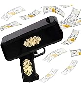 Lanxitown Money Gun with 200 Pcs Prop Paper(not Other Function) with Gold Floral Pattern Money Gu...