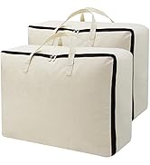 AMJ Set of 2, Storage Bags with 3-Side Zip Open & Handles, House Move or Winter Garment Storage i...