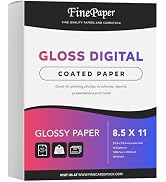 8.5x11 Gloss Digital Paper, Perfect for Color Laser Printing, Design Proposals, Flyers, Brochure,...