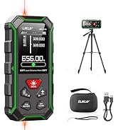 Elikliv Dual Laser Measuring Tool with Tripod, 656FT/200M Bilateral Laser Distance Meter, 1/13 in...