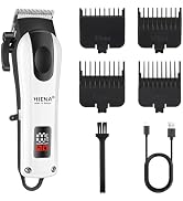 HIENA PRO Professional Hair Clipper for Men, Cordless Hair Clippers for Hair Cutting, Rechargeabl...