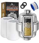 AquaHomeGroup Heavy Metals Shower Filter (2 Cartridges Included) – Removes Lead, Mercury & Impuri...