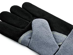 leather work gloves heat resistant gloves for grilling fire pit gloves fireproof