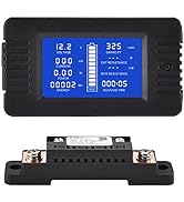 CGELE DC Multifunction Battery Monitor Meter with Shunt,0-200V,0-100A, LCD Display Digital Curren...