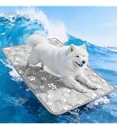 Dog Cooling Mat for Extra Large Dogs, Cool Dog Bed Mat for Indoor & Outdoor, Q-Max>0.5, Machine W...