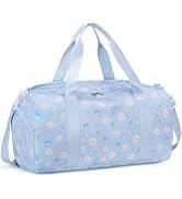 LOIDOU Dance Bag for Girls, 23L Kids Duffle Bag with Shoe Compartment & Wet Pocket, Waterproof Gy...