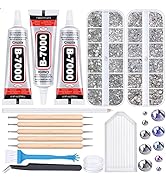 B7000 Clear Glue Bedazzler Kit with Rhinestones, 4013PCS Rhinestone Gems 3 PCS 25 ML B-7000 Adhes...