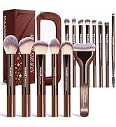MAANGE 14 PCS Makeup Brushes Professional Make Up Brushes Premium Synthetic Powder Concealers Bru...