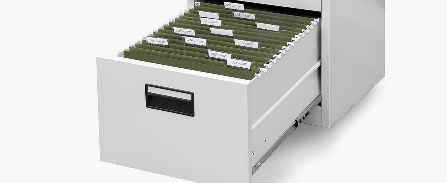 green hanging file folders