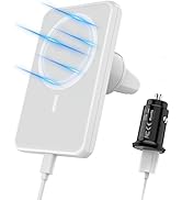 JoyGeek Magnetic Wireles Car Charger Mount, Compatible with MagSafe Car Charger, Auto-Alignment A...