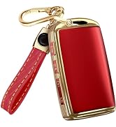Lucrum for Mazda CX5 Key Fob Cover and Leather Keychain - Full Cover Key Case for Mazda 3, 6, CX-...