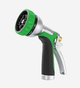 RESTMO Heavy Duty Metal Garden Hose Nozzle, Water Hose Nozzle with 7 Adjustable Spray Patterns, H...