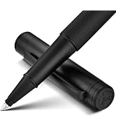 MCNTEIK Matte Black Forest Rollerball Pen, Luxury Pen with Schmidt Black Ink Refill, Fancy Pen Gi...