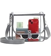 Paxiland Clear Purse Clear Bag for Stadium Events Transparent Bag with Removable Strap for Sporti...