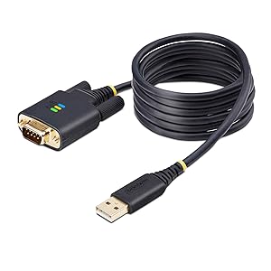 6.6ft (2m) USB to Serial Adapter Cable, COM Retention