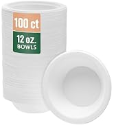 Nicole Home Collection Heavy Duty 12 oz Disposable Paper Bowls 100% Bagasse