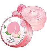 MIESCHER Peach Exfoliating Body Scrub, Ultra Hydrating and Gentle Smoothing Scrub for Body & Face...