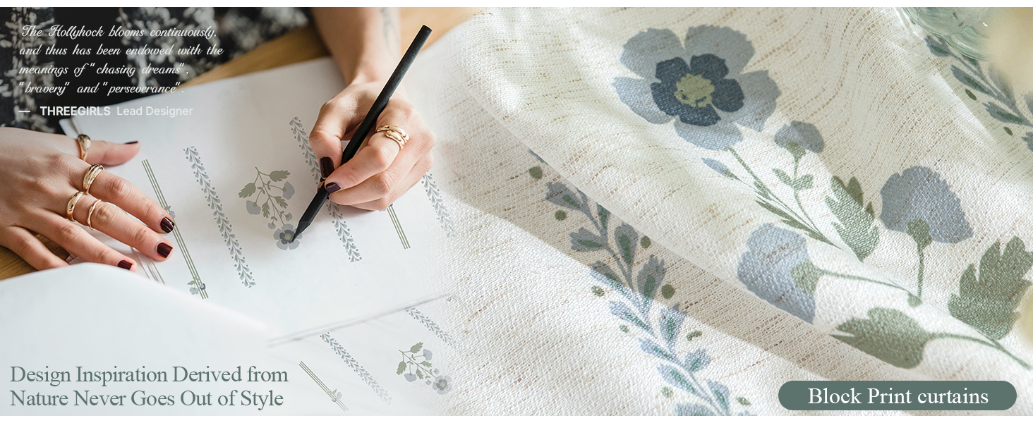 block print curtains