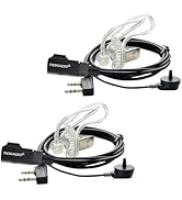 TIDRADIO Walkie Talkie Earpiece with Mic 2 Pin Acoustic Tube Headset TD-M8s TD-V2 TD-H3 TD-H8 H-7...