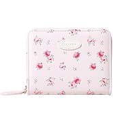 Sunwel Fashion Women Cute Print Wallets with Credit Card Slots ID Window & Zipper Coin Pouch (ROS...