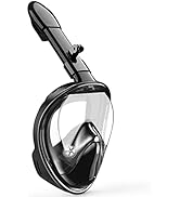Ezire Kids Snorkel Mask Full Face, Snorkeling Gear for Kids 2-14 with Camera Mount, 180 Degree Pa...