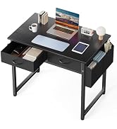 DUMOS 32" Home Office Computer Desk with Drawers, Small Gaming Writing Study Table with Storage S...