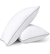 HYLEORY Bed Pillows King Size Set of 2 - Cooling Hotel Collection Pillows, Fluffy Down Alternativ...