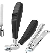 Large Toenail Clippers for Thick Nails for Seniors, Non-Slip Long Handled Angled Head Toe Nail Cl...