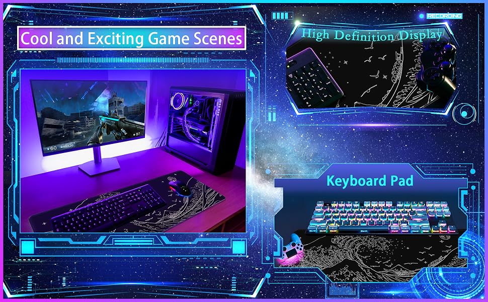 Gaming mouse pads sea wave