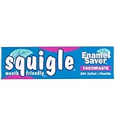 Squigle Enamel Saver Toothpaste : 36% Xylitol. with Fluoride. SLS Free. Prevents Canker Sores, Ba...